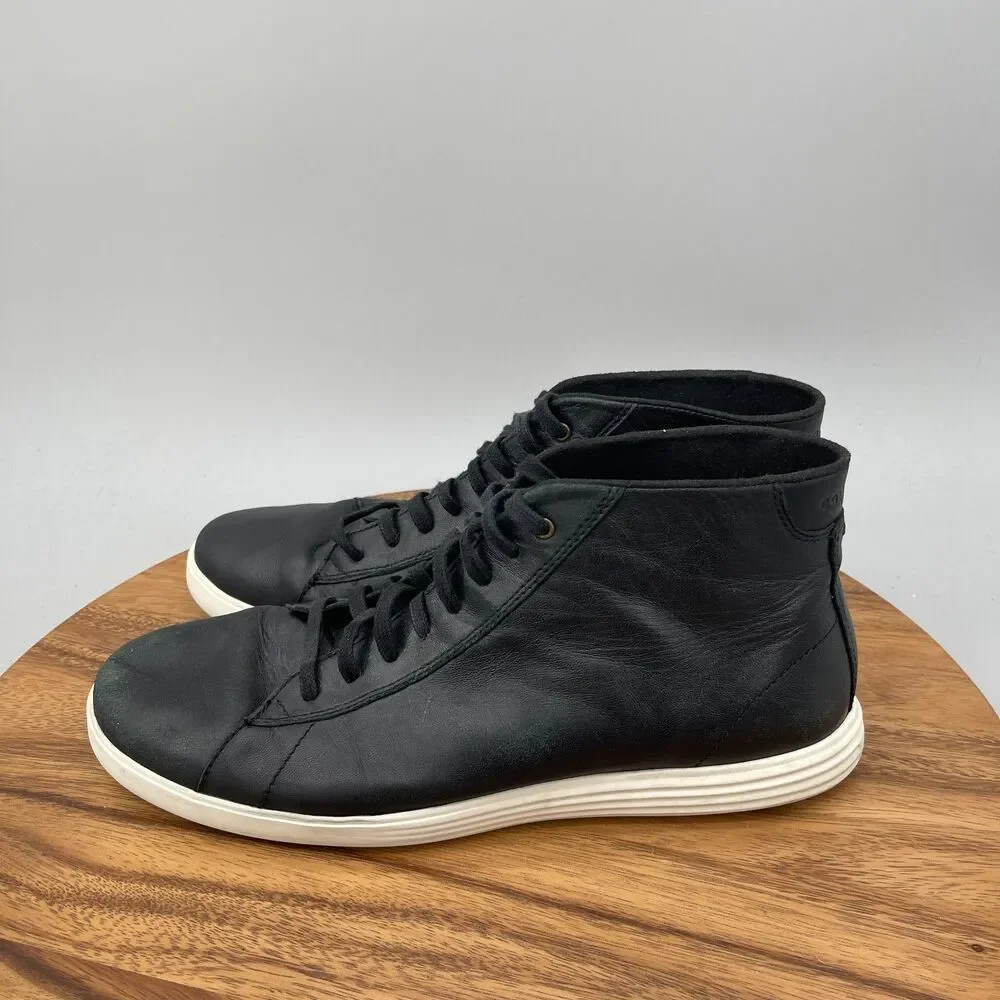 Cole Haan Grand OS CrossCourt Shoes Mens Size 11.5 M Black Leather Casual